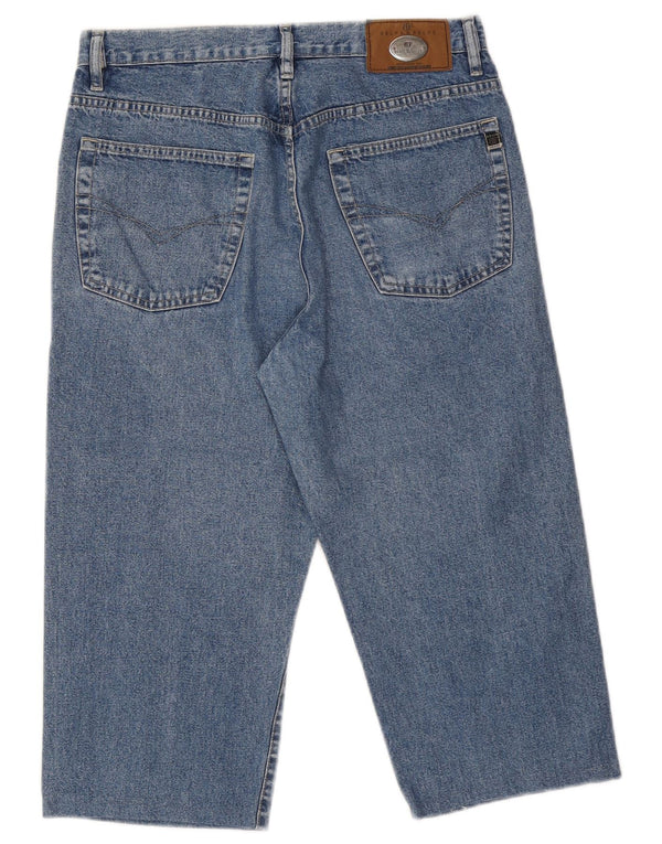 BELFE & BELFE Mens Denim Bermuda Shorts W32 Medium Blue