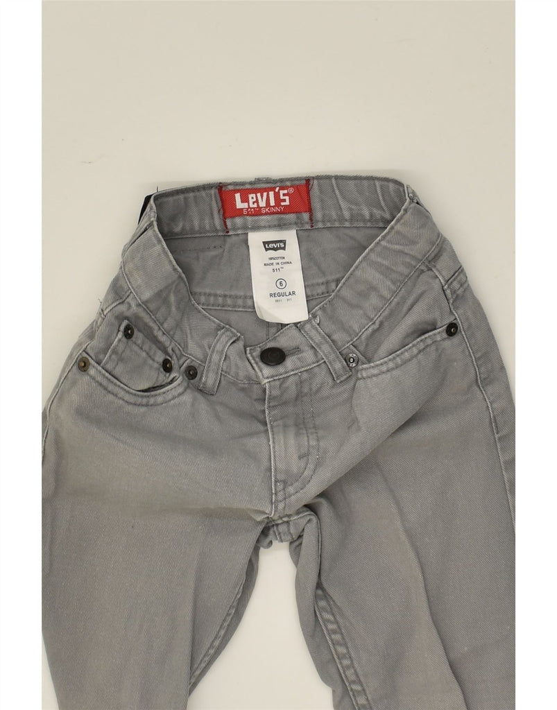 LEVI'S Boys 511 Regular Skinny Jeans 5-6 Years W20 L20  Grey Cotton | Vintage Levi's | Thrift | Second-Hand Levi's | Used Clothing | Messina Hembry 