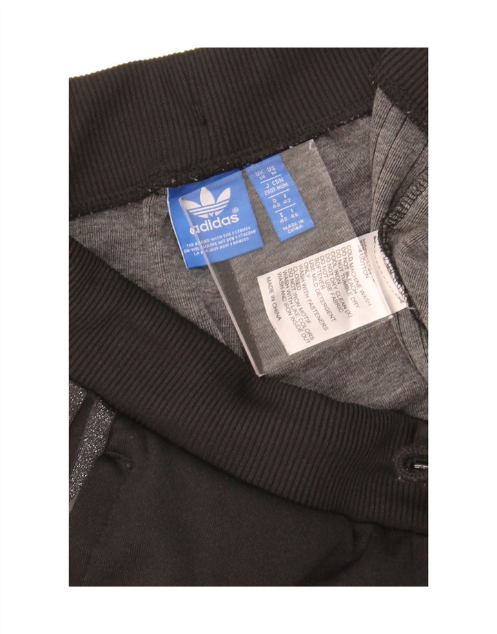 ADIDAS Womens Tracksuit Trousers Joggers UK 14 Large Black Polyester