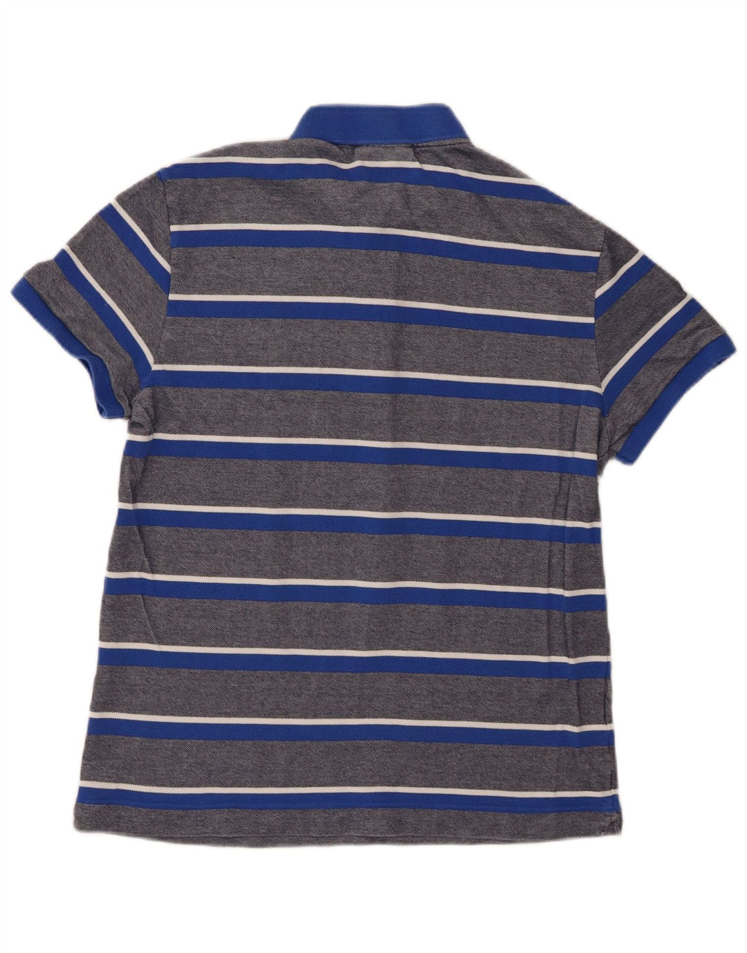 Lacoste Mens Regular Fit Polo Shirt Size 4 Medium Blue Striped Cotton