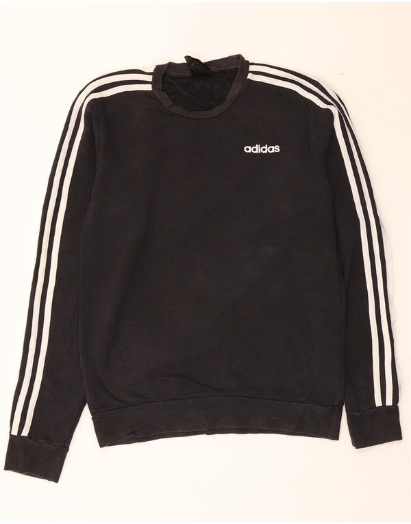 Adidas Mens Sweatshirt Jumper Small Black Cotton