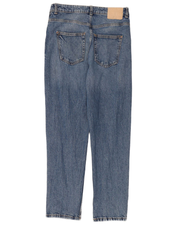 Zara Womens High Waist Tapered Jeans EU 40 Medium W30 L28 Blue