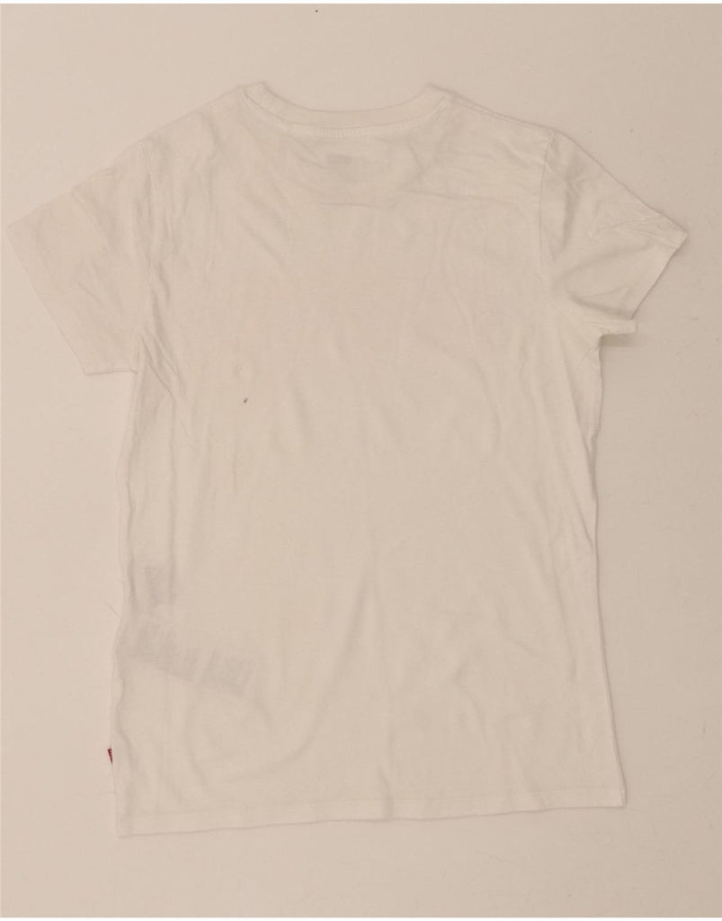 LEVI'S Womens Graphic T-Shirt Top UK 6 XS White Cotton Vintage Levi's and Second-Hand Levi's from Messina Hembry 