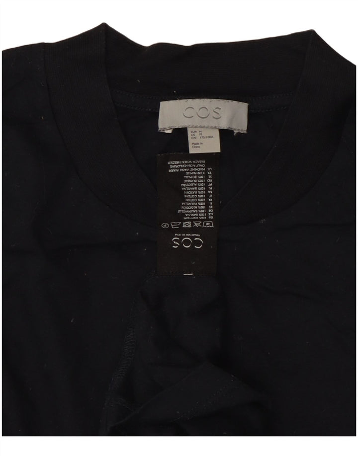 Cos Mens T-Shirt Top Medium Navy Blue Cotton