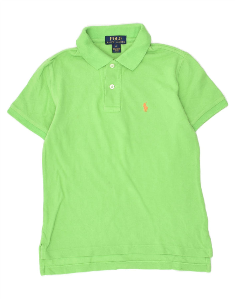 POLO RALPH LAUREN Boys Polo Shirt 7-8 Years Small  Green Cotton | Vintage Polo Ralph Lauren | Thrift | Second-Hand Polo Ralph Lauren | Used Clothing | Messina Hembry 