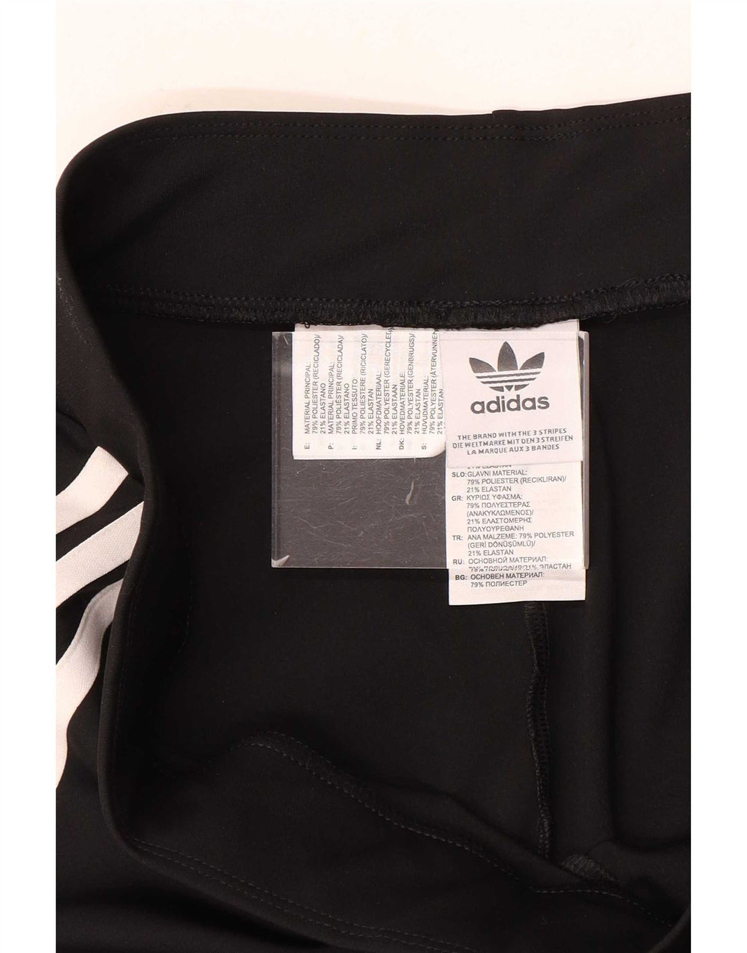 Adidas Womens Flare Leggings UK 16 Large Black Polyester