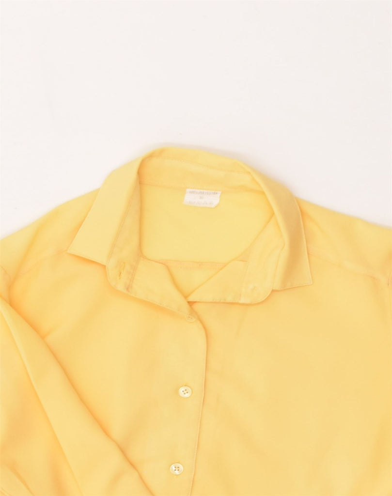 VINTAGE Womens Shirt EU 38 Medium Yellow Polyester | Vintage Vintage | Thrift | Second-Hand Vintage | Used Clothing | Messina Hembry 