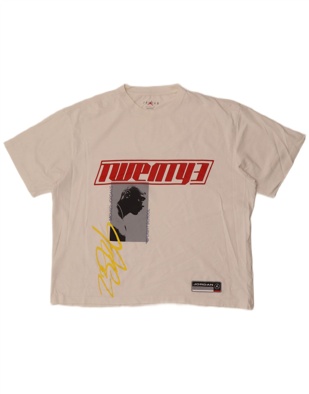 Jordan Mens Graphic T-Shirt Top XL White Cotton