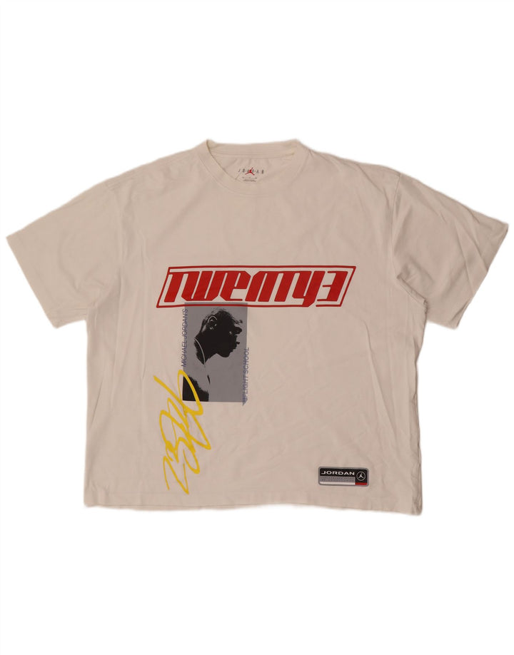 Jordan Mens Graphic T-Shirt Top XL White Cotton