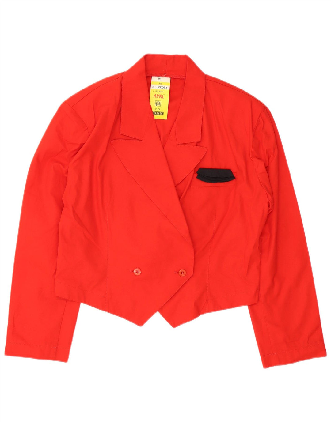 Vintage Womens Double Breasted Blazer Jacket UK 16 Large Red