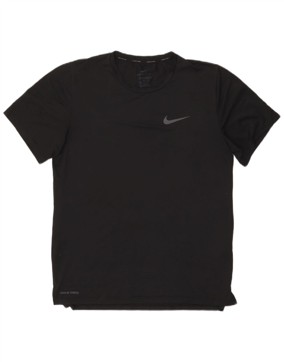 NIKE Mens Dri Fit Standard Fit T-Shirt Top Small Black Polyester
