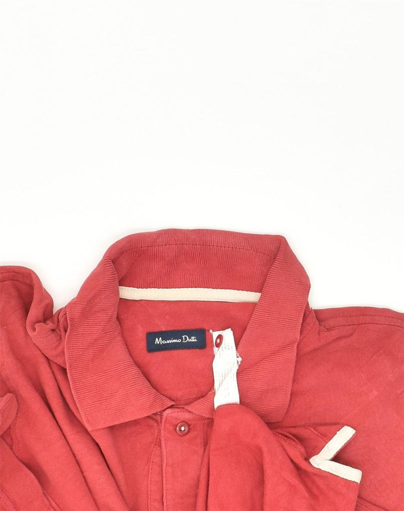 MASSIMO DUTTI Mens Polo Shirt XL Red Cotton | Vintage Massimo Dutti | Thrift | Second-Hand Massimo Dutti | Used Clothing | Messina Hembry 