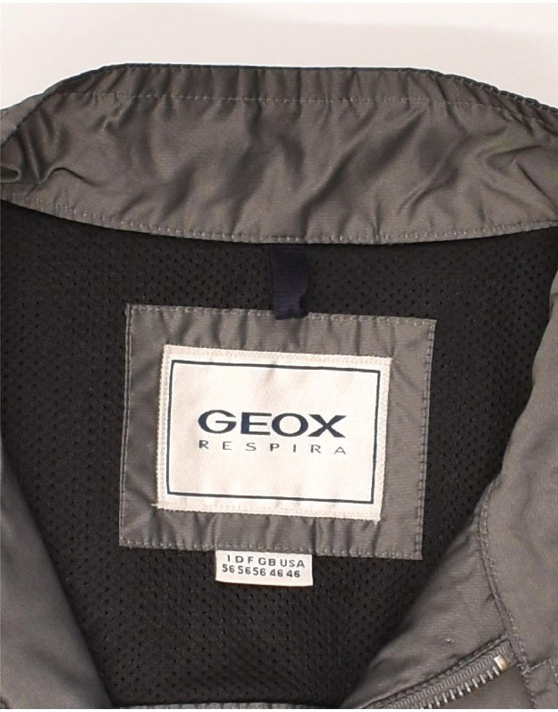 GEOX Mens Bomber Jacket EU 46 3XL Grey Polyester | Vintage Geox | Thrift | Second-Hand Geox | Used Clothing | Messina Hembry 