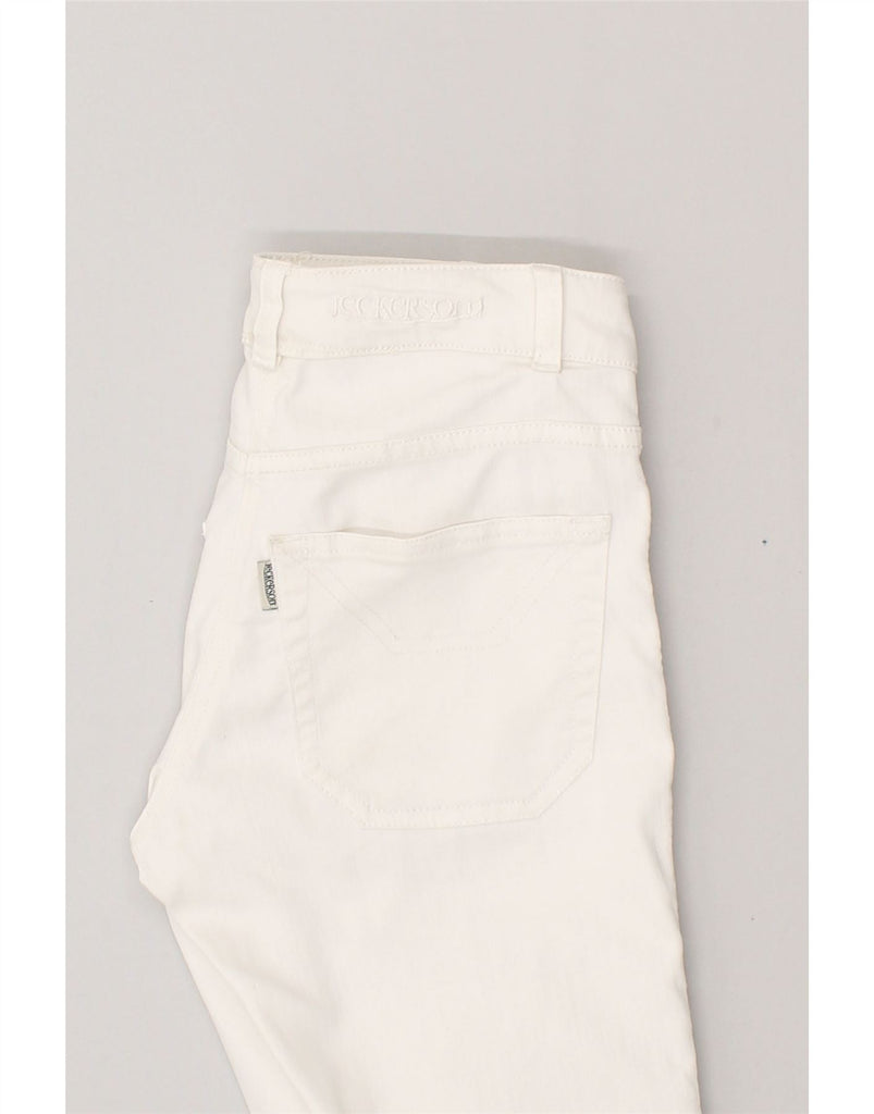 JECKERSON Boys Graphic Straight Jeans 9-10 Years W26 L24 White Cotton | Vintage Jeckerson | Thrift | Second-Hand Jeckerson | Used Clothing | Messina Hembry 