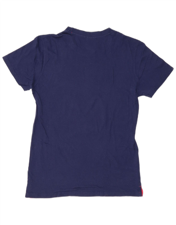 Umbro Mens T-Shirt Top Large Navy Blue Cotton