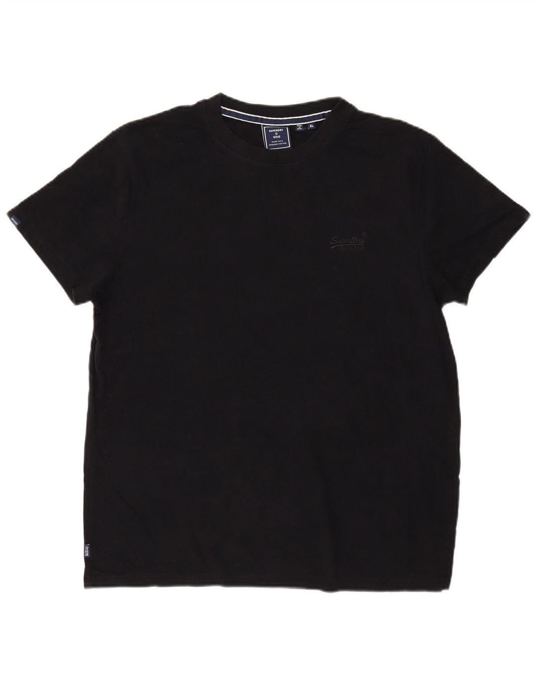 Superdry Mens T-Shirt Top XL Black Cotton