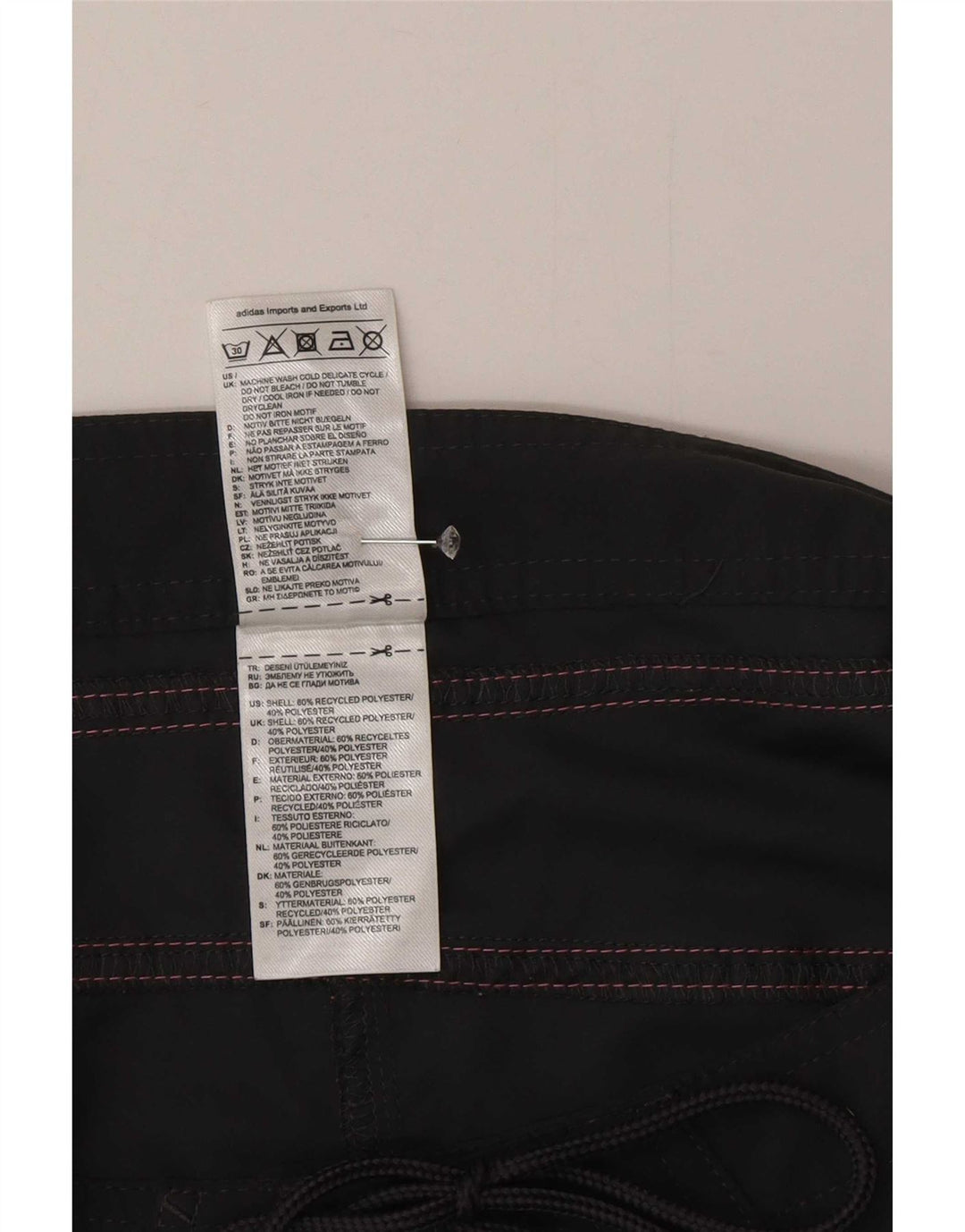Adidas Womens Swimming Shorts UK 8 Small Black Polyester