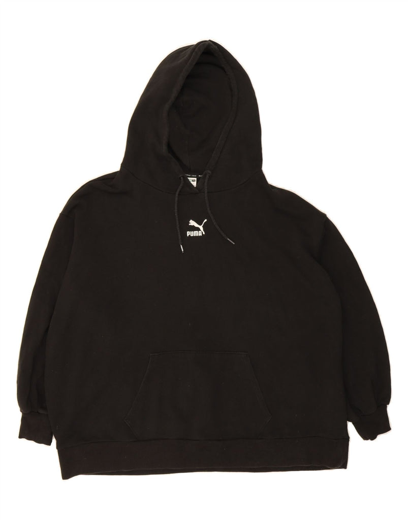 PUMA Mens Oversized Hoodie Jumper Large Black Cotton Vintage Puma and Second-Hand Puma from Messina Hembry 