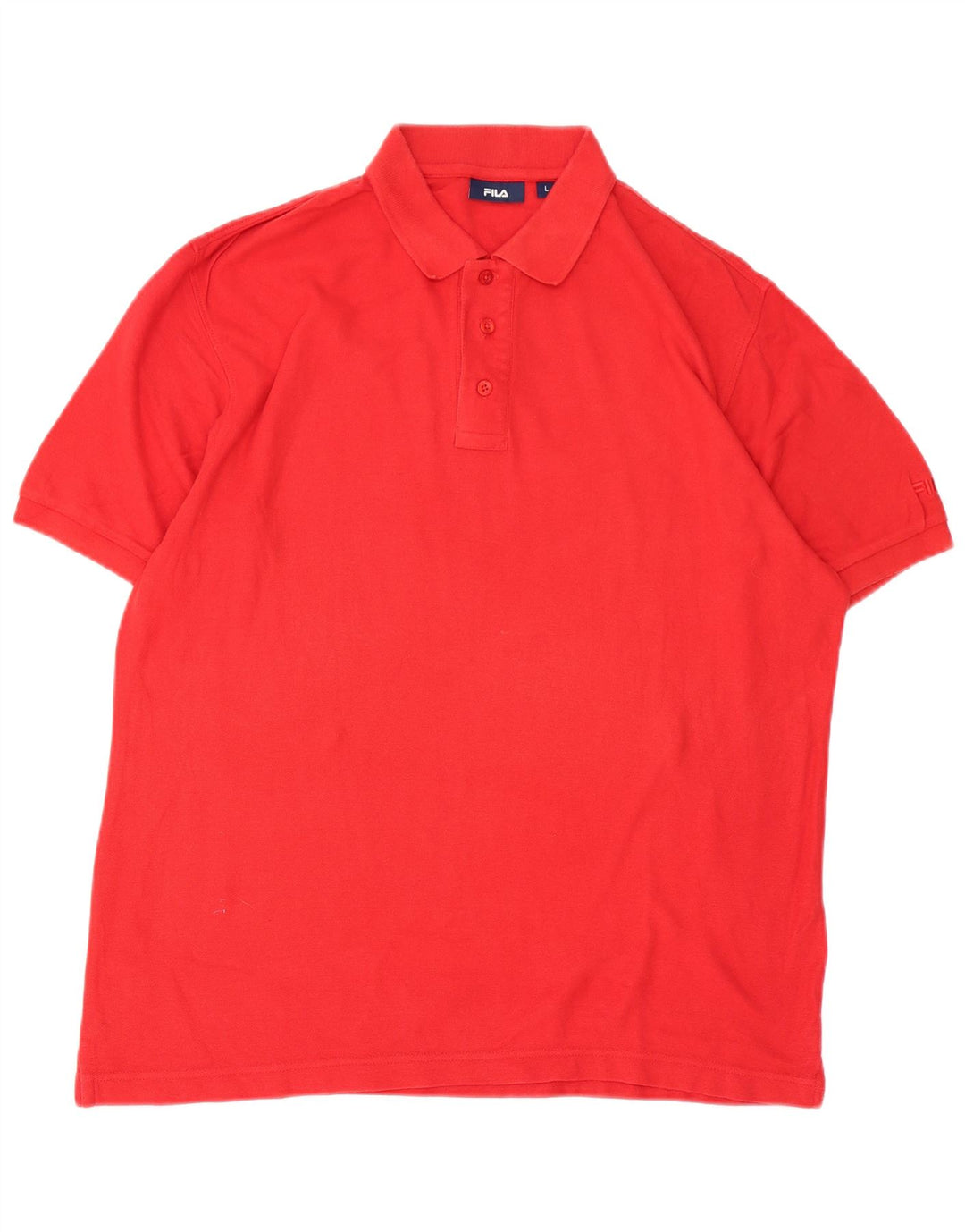 Fila Mens Polo Shirt Large Red Cotton