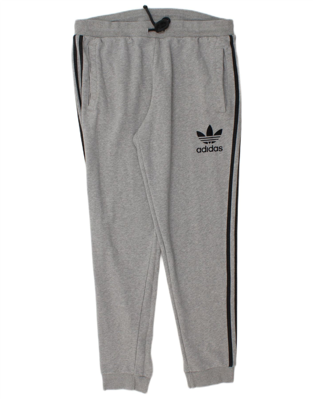 ADIDAS Mens Tracksuit Trousers Joggers XL Grey Cotton