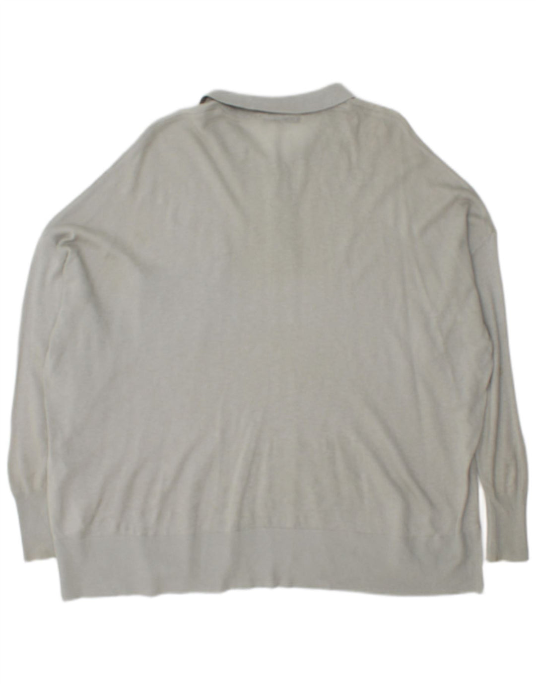 Zara Womens Oversized Polo Neck Jumper Sweater UK 10 Small Grey Nylon