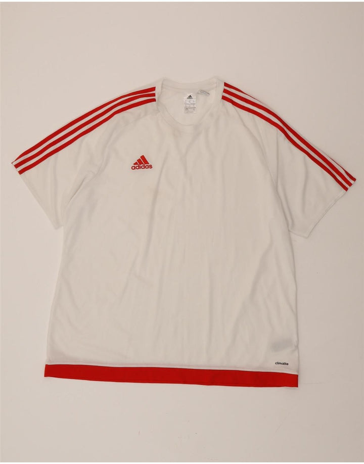 Adidas Mens Climalite T-Shirt Top 2XL White Polyester