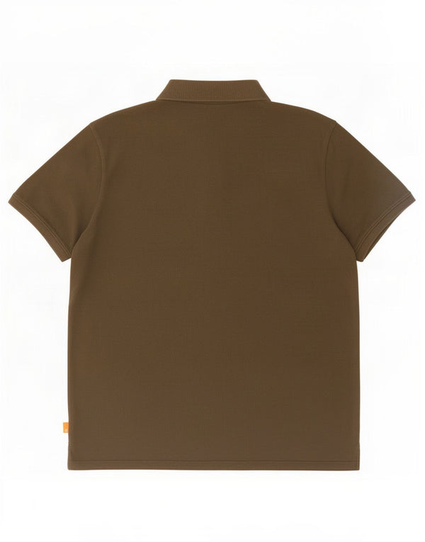 Timberland Mens Regular Fit Polo Shirt XL Khaki Cotton