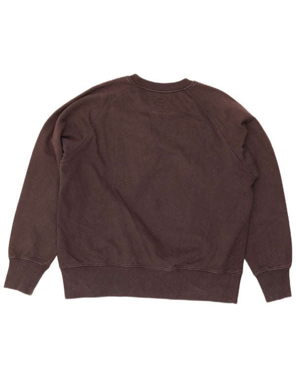 Adidas Mens Graphic Sweatshirt Jumper XL Brown Cotton