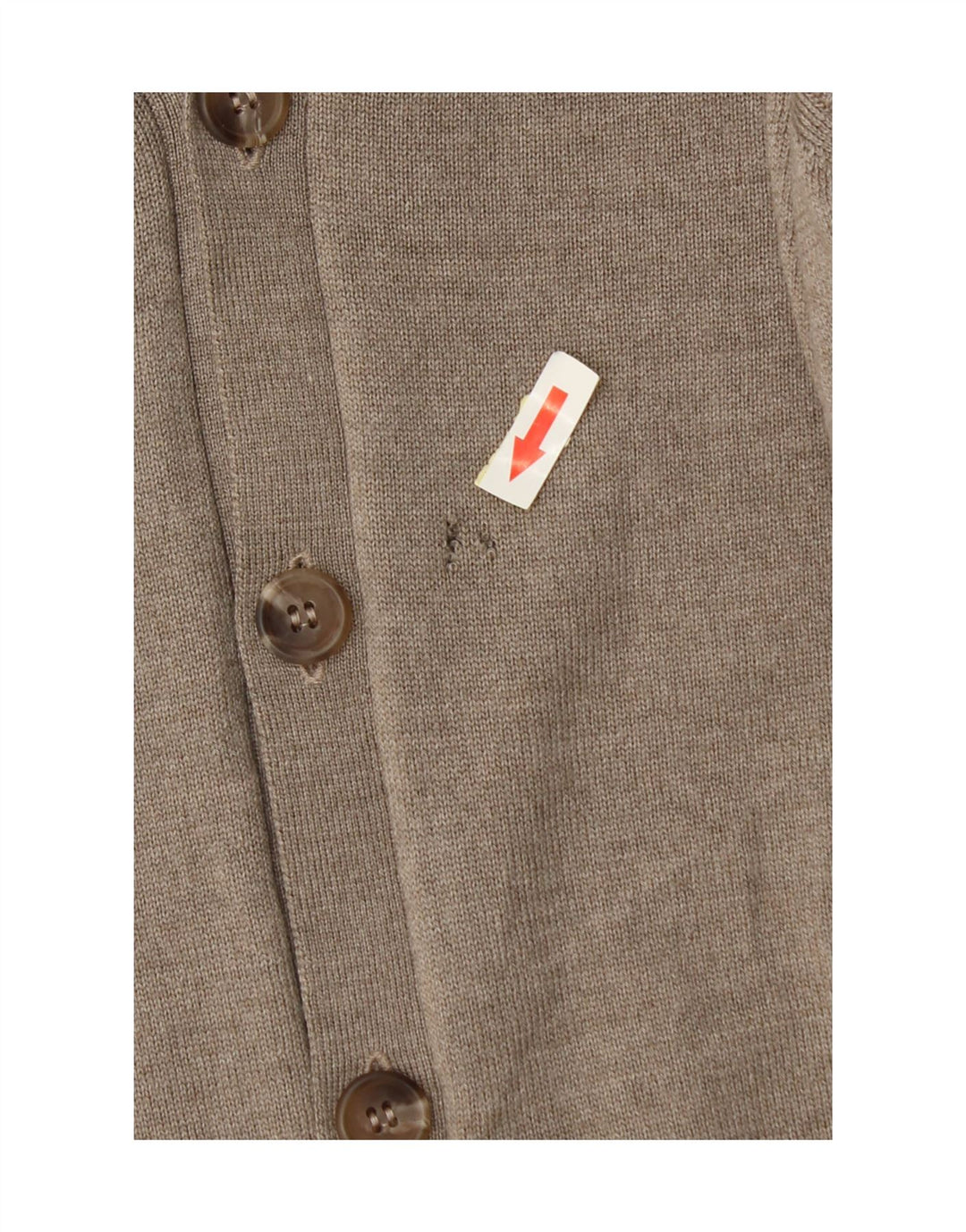 Marks & Spencer Mens Sleeveless Cardigan Sweater Large Beige Wool