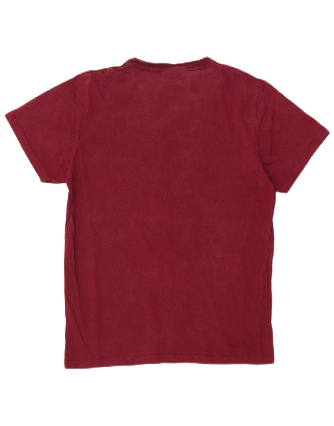 PIERRE CARDIN Womens T-Shirt Top UK 14 Medium Maroon Cotton
