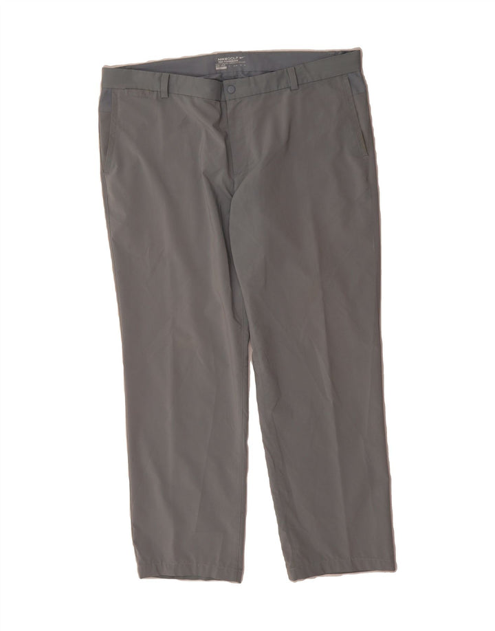 NIKE Mens Dri Fit Straight Chino Trousers W40 L32 Grey Polyester Vintage Nike and Second-Hand Nike from Messina Hembry 