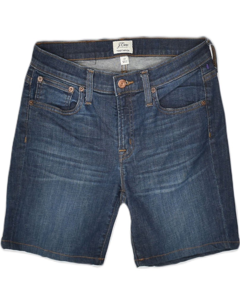 J. CREW Womens Toothpick Denim Shorts W27 Small  Blue Cotton | Vintage J. Crew | Thrift | Second-Hand J. Crew | Used Clothing | Messina Hembry 