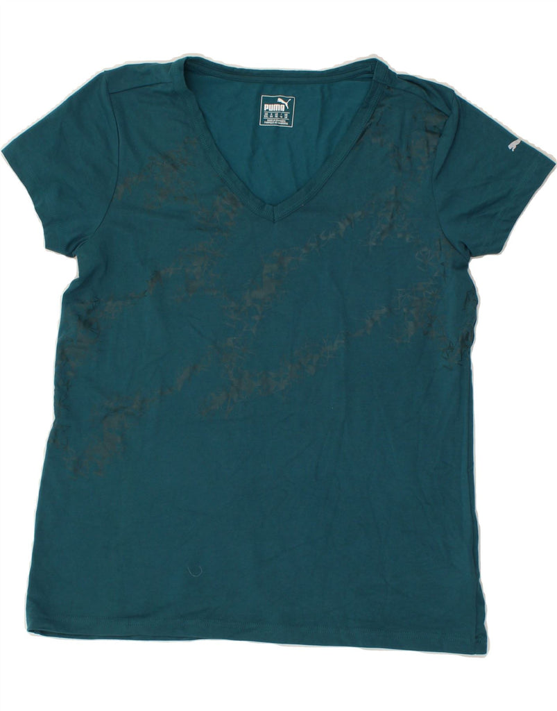 PUMA Womens T-Shirt Top UK 18 XL  Blue Cotton | Vintage Puma | Thrift | Second-Hand Puma | Used Clothing | Messina Hembry 