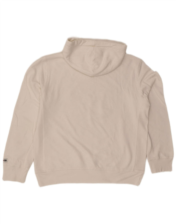 Converse Mens Graphic Hoodie Jumper XL White Cotton