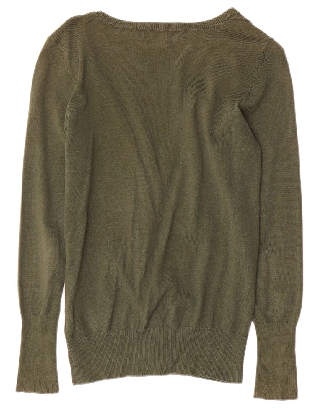 Zara Womens Cardigan Sweater UK 12 Medium Khaki Cotton