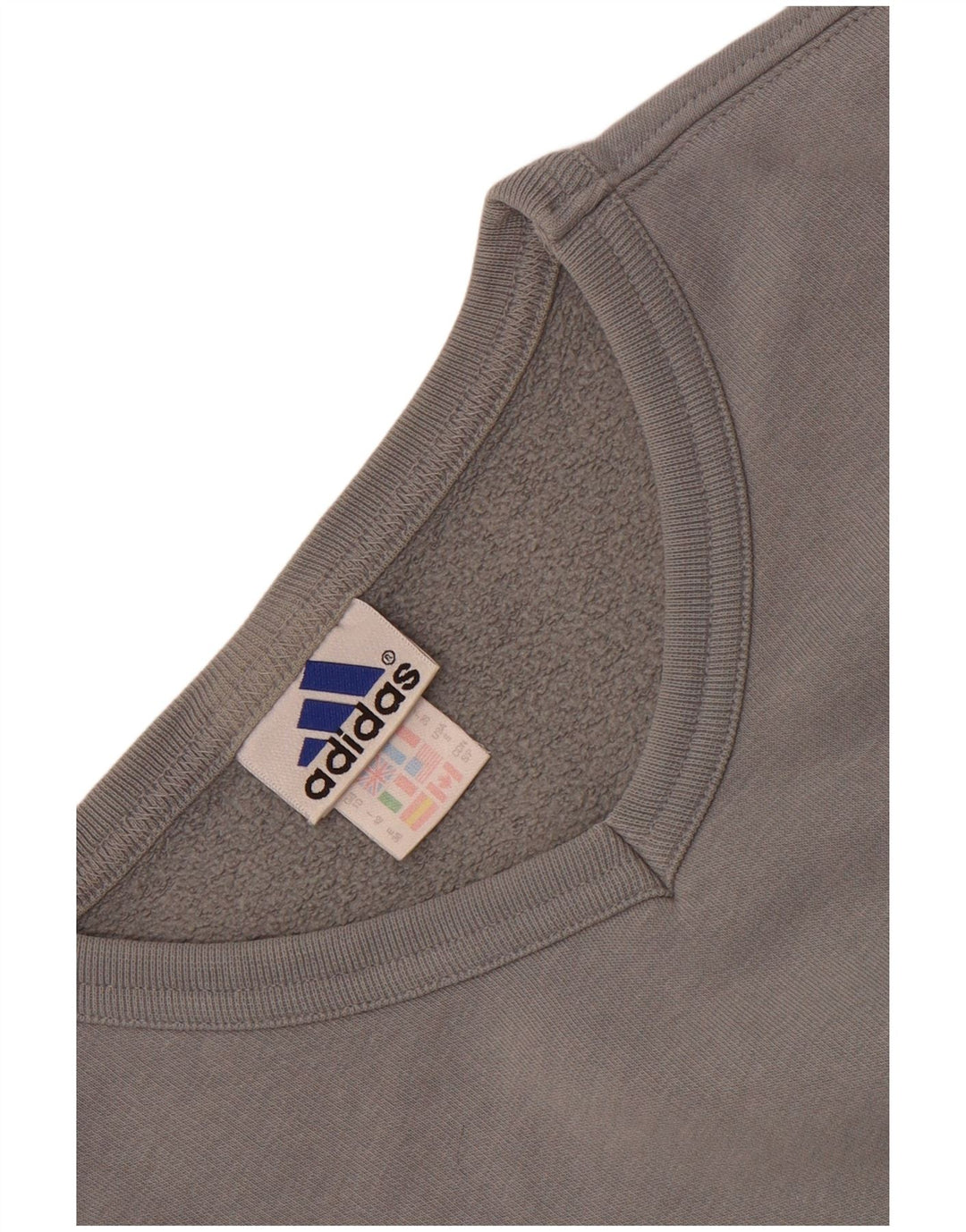 Adidas Womens Oversized Sweatshirt Jumper UK 10 Small  Grey Cotton