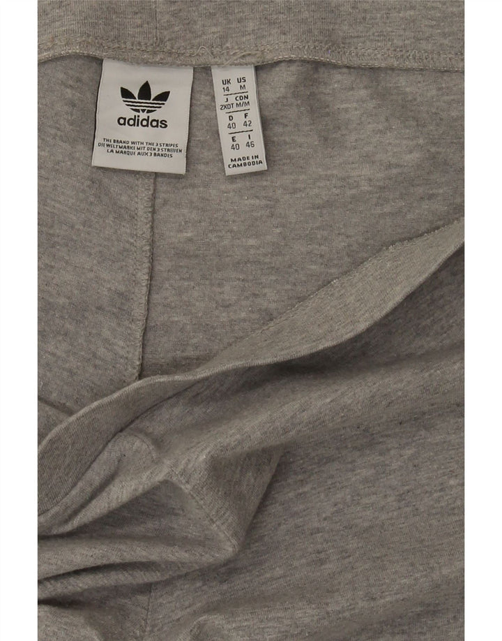 ADIDAS Womens Graphic Leggings UK 14 Large Grey Vintage Adidas and Second-Hand Adidas from Messina Hembry 