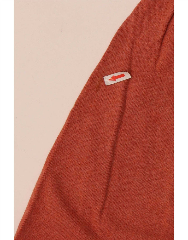 Marks & Spencer Mens Crew Neck Jumper Sweater XL Orange Cotton