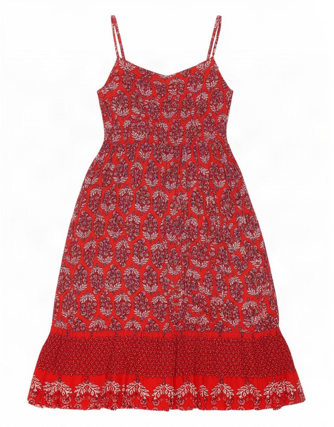 Marks & Spencer Womens Sundress UK 14 Medium Red Floral Viscose