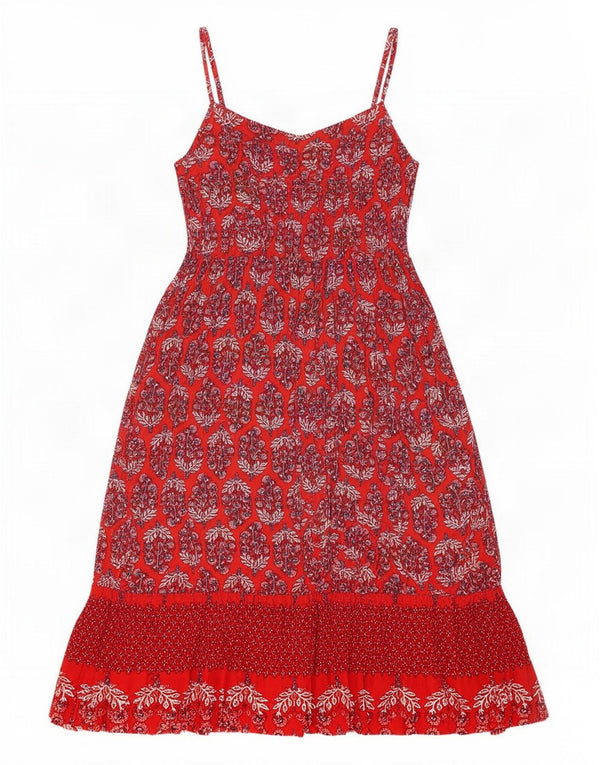 Marks & Spencer Womens Sundress UK 14 Medium Red Floral Viscose