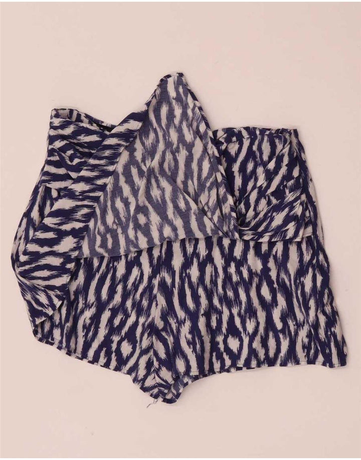 Zara Womens Skort Large W30 Purple Ikat Viscose