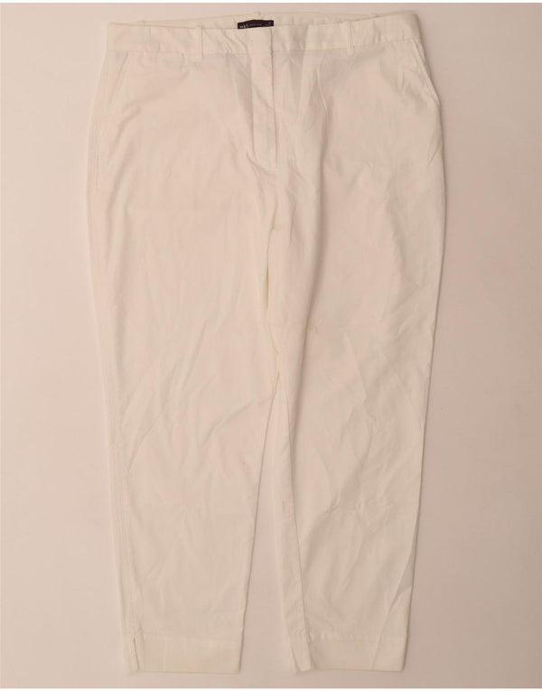 Marks & Spencer Womens Regular Chino Trousers UK 18 XL W36 L28 White