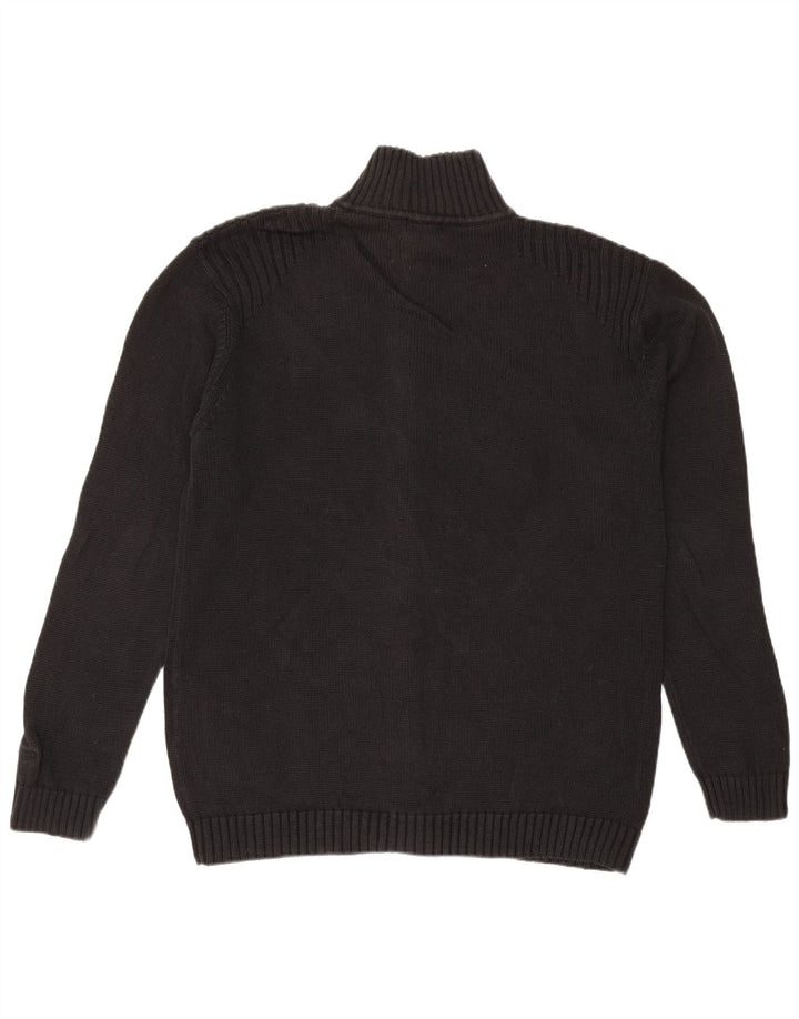 Gant Mens Cardigan Sweater XL Black Linen