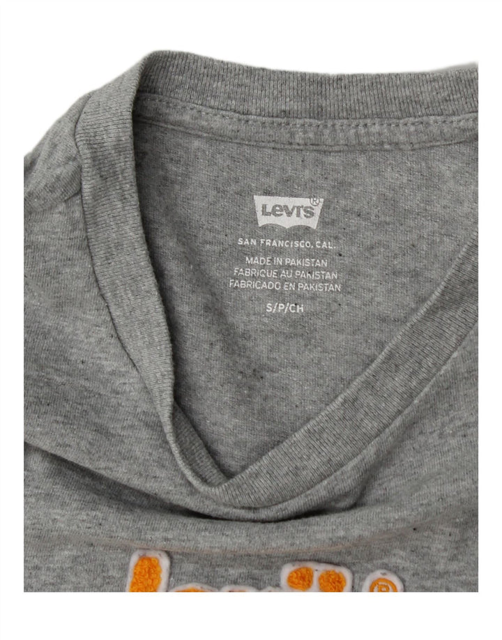 Levi's Womens Oversized Graphic T-Shirt Top UK 10 Small Grey