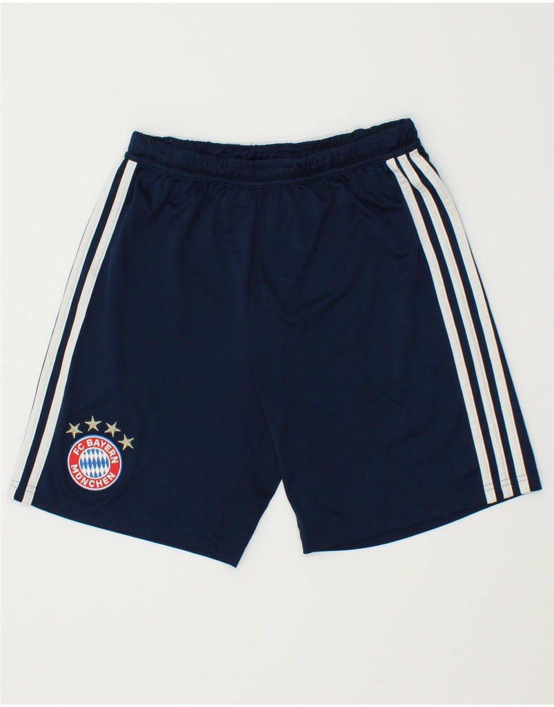 ADIDAS Boys FC Bayern Munchen Graphic Sport Shorts 13-14 Years Navy Blue | Vintage Adidas | Thrift | Second-Hand Adidas | Used Clothing | Messina Hembry 
