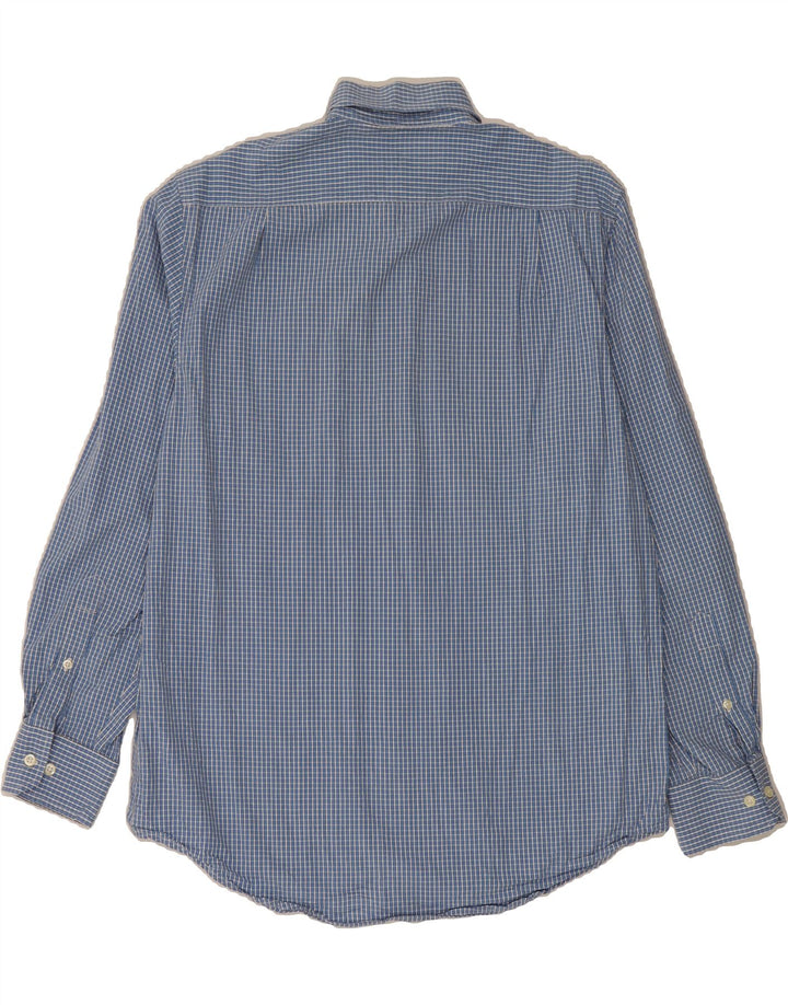 IZOD Mens Shirt Medium Blue Check Cotton Vintage Izod and Second-Hand Izod from Messina Hembry 