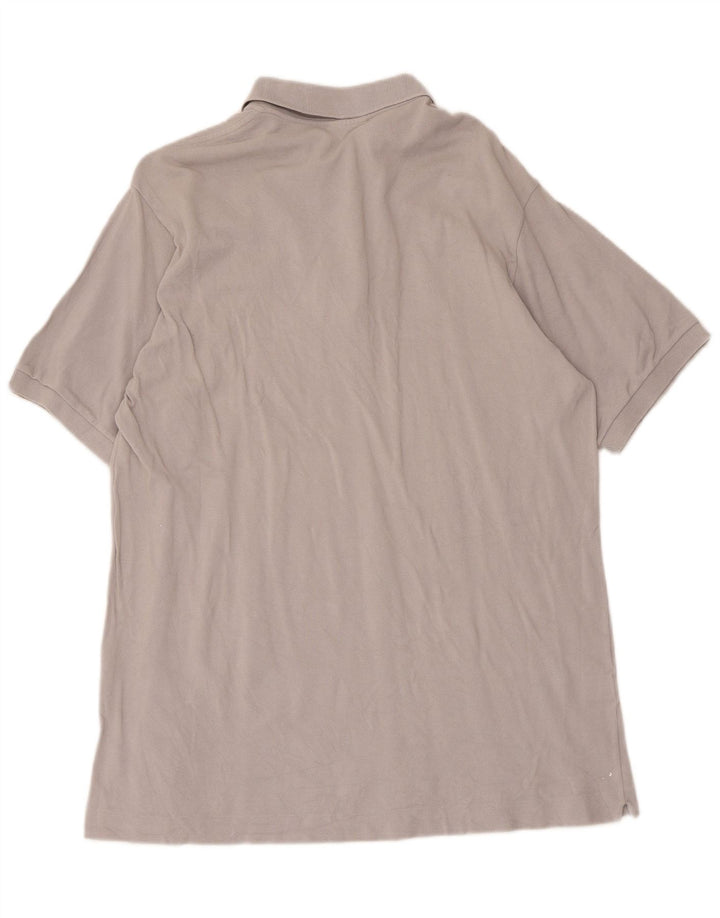 Lacoste Mens Polo Shirt Size 6 XL Grey Cotton