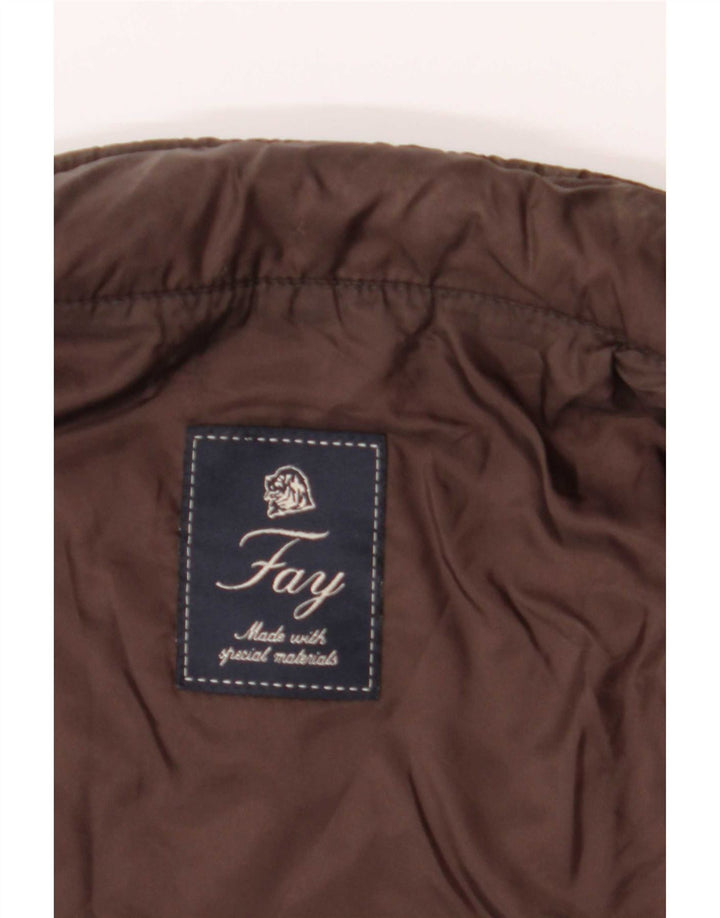 Fay Mens Padded Gilet UK 38 Medium Brown