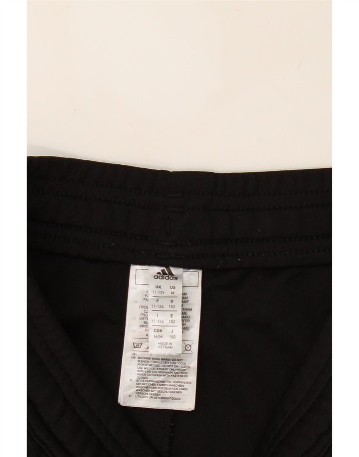 ADIDAS Boys Tracksuit Trousers 11-12 Years  Black Polyester Vintage Adidas and Second-Hand Adidas from Messina Hembry 