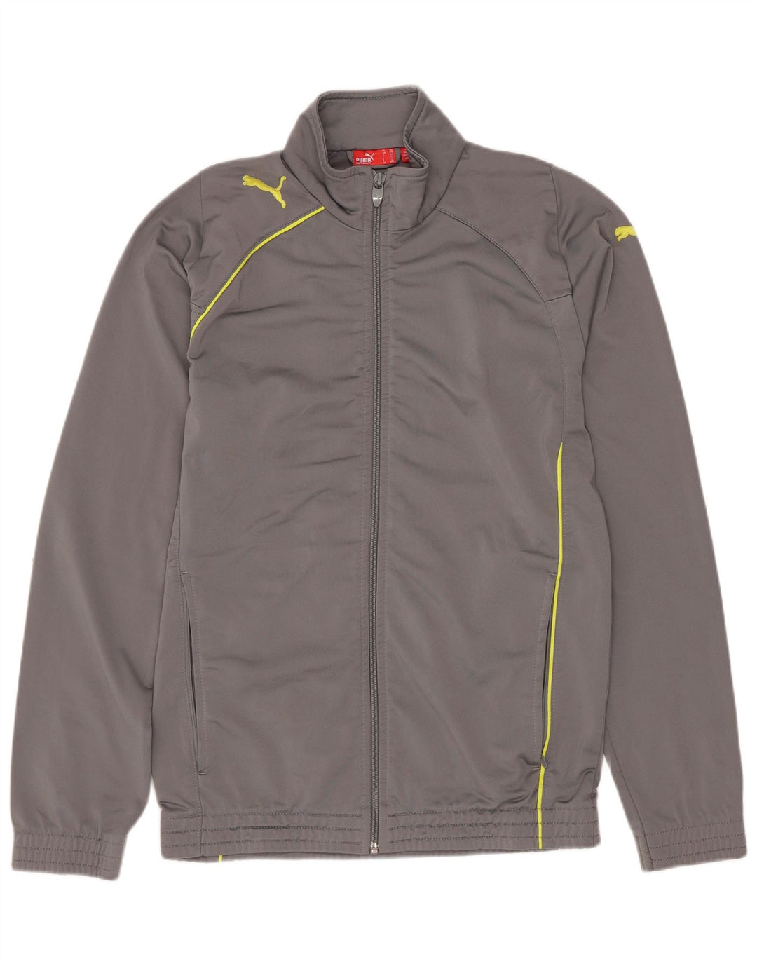 PUMA Boys Tracksuit Top Jacket 13-14 Years Grey Polyester